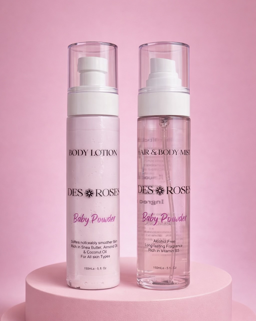 Baby Powder Body Lotion (150 ml) & Hair/Body Mist (150 ml)